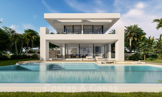 Des villas de luxe contemporaines flambant neuves à vendre, directement sur un terrain de golf sur le New Golden Mile, entre Marbella et Estepona 33620 