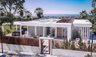 Des villas de luxe contemporaines flambant neuves à vendre, directement sur un terrain de golf sur le New Golden Mile, entre Marbella et Estepona 33623 