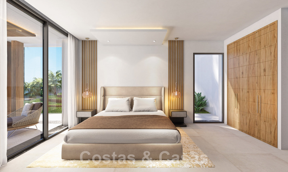 Des villas de luxe contemporaines flambant neuves à vendre, directement sur un terrain de golf sur le New Golden Mile, entre Marbella et Estepona 46150