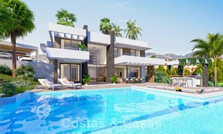 Des villas de luxe contemporaines flambant neuves à vendre, directement sur un terrain de golf sur le New Golden Mile, entre Marbella et Estepona 46155 