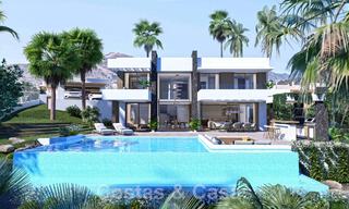 Des villas de luxe contemporaines flambant neuves à vendre, directement sur un terrain de golf sur le New Golden Mile, entre Marbella et Estepona 46157 