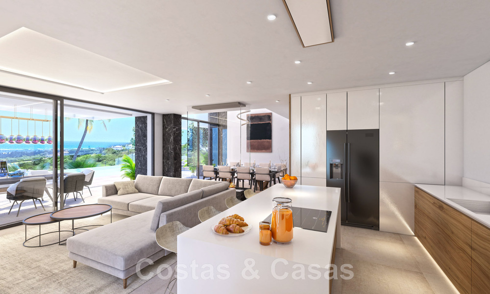 Des villas de luxe contemporaines flambant neuves à vendre, directement sur un terrain de golf sur le New Golden Mile, entre Marbella et Estepona 46160