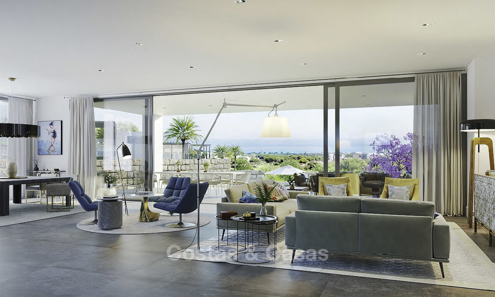 Nouvelles villas de luxe modernes sur un golf avec une vue imprenable sur la mer à vendre, Marbella Est, Marbella. Prêt à emménager ! 17408