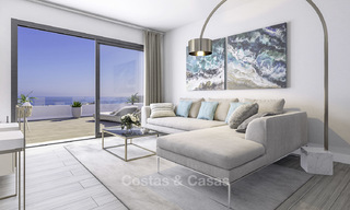 Appartements et penthouses élégants, neufs et modernes, avec une vue imprenable sur la mer à vendre, à quelques minutes à pied de la plage, Estepona 15003 