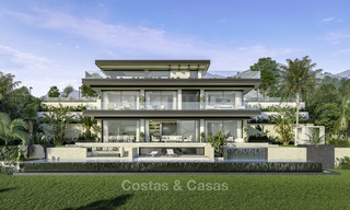 Nouvelles villas de luxe contemporaines avec des vues spectaculaires sur la mer et les montagnes à vendre à Elviria, Marbella 15240 