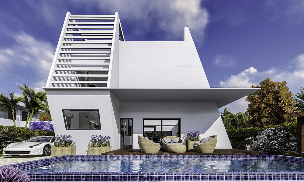 Nouvelles villas de luxe minimalistes à vendre, à distance de marche de la plage, port de plaisance, commodités - Benalmadena 15266