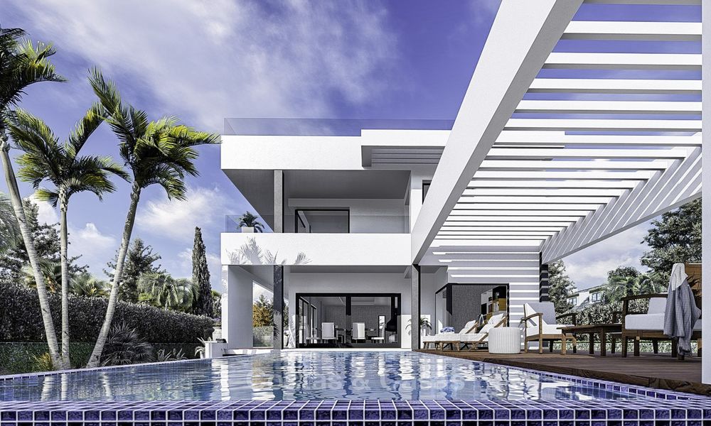 Nouvelles villas de luxe minimalistes à vendre, à distance de marche de la plage, port de plaisance, commodités - Benalmadena 15271