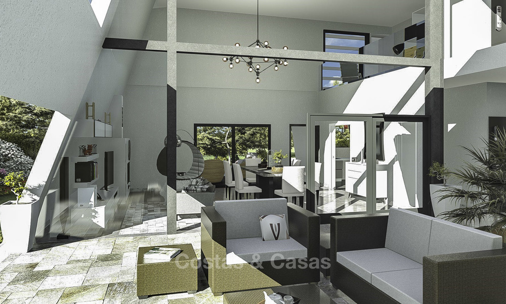 Nouvelles villas de luxe minimalistes à vendre, à distance de marche de la plage, port de plaisance, commodités - Benalmadena 15275