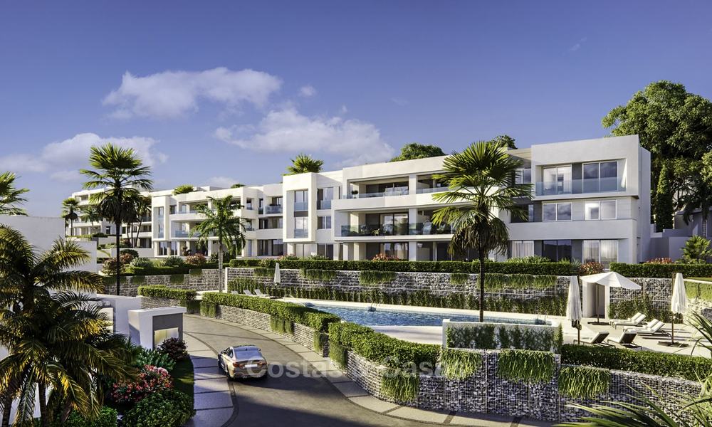 Nouveaux appartements de golf de luxe en première ligne avec vue exceptionnelle sur la mer et le golf à vendre à Marbella Est 16764