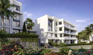 Nouveaux appartements de golf de luxe en première ligne avec vue exceptionnelle sur la mer et le golf à vendre à Marbella Est 16765 