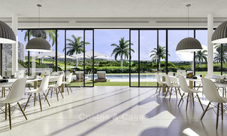 Nouveaux appartements de golf de luxe en première ligne avec vue exceptionnelle sur la mer et le golf à vendre à Marbella Est 16770 