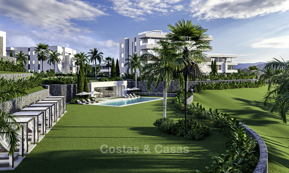 Nouveaux appartements de golf de luxe en première ligne avec vue exceptionnelle sur la mer et le golf à vendre à Marbella Est 16775
