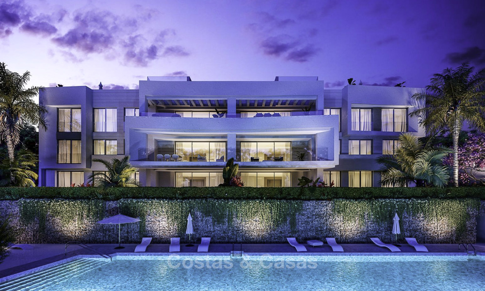 Nouveaux appartements de golf de luxe en première ligne avec vue exceptionnelle sur la mer et le golf à vendre à Marbella Est 16776