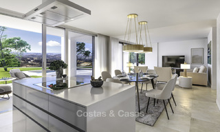 Nouveaux appartements de golf de luxe en première ligne avec vue exceptionnelle sur la mer et le golf à vendre à Marbella Est 16781 