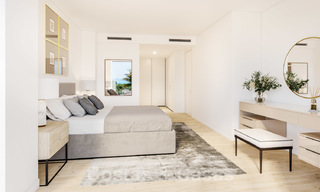 Nouveaux appartements de golf de luxe en première ligne avec vue exceptionnelle sur la mer et le golf à vendre à Marbella Est 22190 