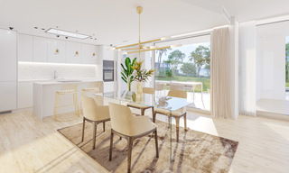 Nouveaux appartements de golf de luxe en première ligne avec vue exceptionnelle sur la mer et le golf à vendre à Marbella Est 22194 