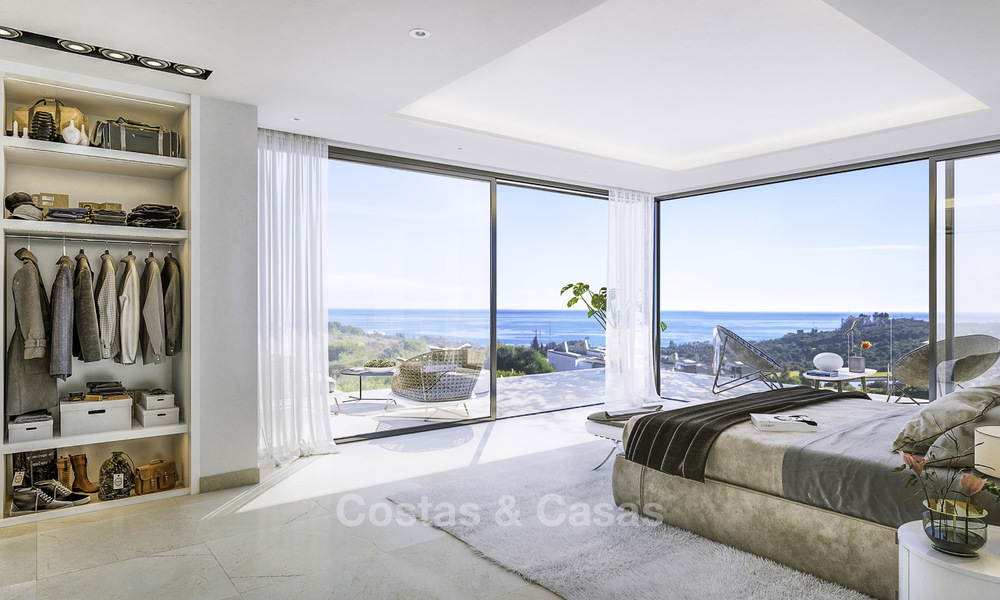 Des villas de luxe modernes avec vue mer spectaculaire à vendre, dans un prestigieux complexe de golf à Estepona. 16693