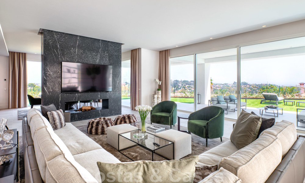 Belle villa de luxe contemporaine avec vue mer et montagne à vendre, Benahavis, Marbella 28024