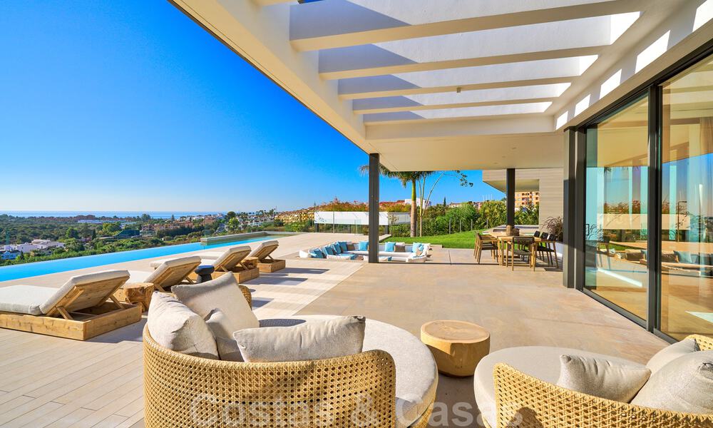 Magnifique villa contemporaine luxueuse à vendre, avec une vue imprenable sur la mer et en première position de golf - Benahavis, Marbella 36663