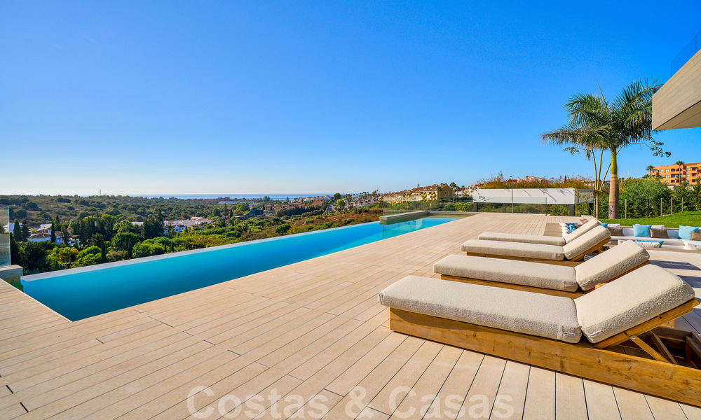 Magnifique villa contemporaine luxueuse à vendre, avec une vue imprenable sur la mer et en première position de golf - Benahavis, Marbella 36664