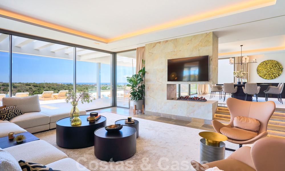 Magnifique villa contemporaine luxueuse à vendre, avec une vue imprenable sur la mer et en première position de golf - Benahavis, Marbella 36686