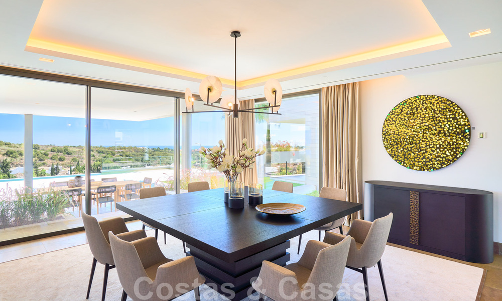 Magnifique villa contemporaine luxueuse à vendre, avec une vue imprenable sur la mer et en première position de golf - Benahavis, Marbella 36689