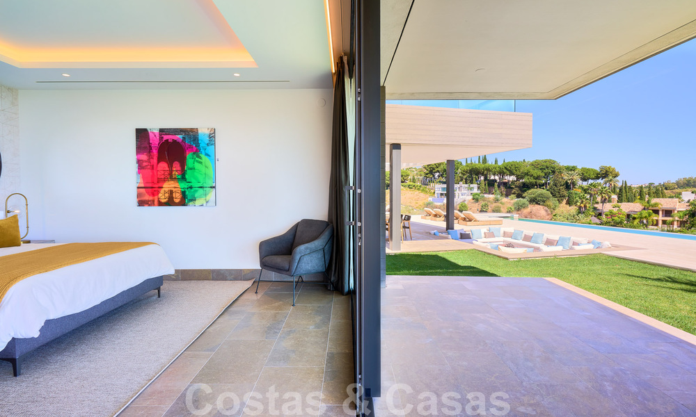 Magnifique villa contemporaine luxueuse à vendre, avec une vue imprenable sur la mer et en première position de golf - Benahavis, Marbella 36694