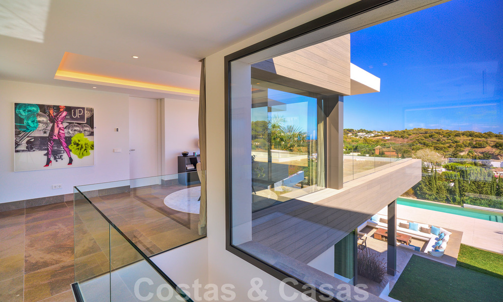 Magnifique villa contemporaine luxueuse à vendre, avec une vue imprenable sur la mer et en première position de golf - Benahavis, Marbella 36706