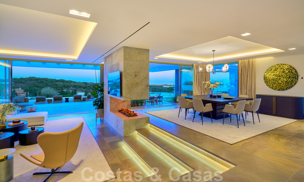 Magnifique villa contemporaine luxueuse à vendre, avec une vue imprenable sur la mer et en première position de golf - Benahavis, Marbella 36716