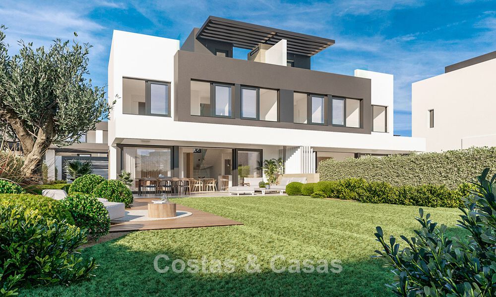 Jolies villas jumelées neuves à vendre dans le Triangle d'Or, Estepona Est 802410