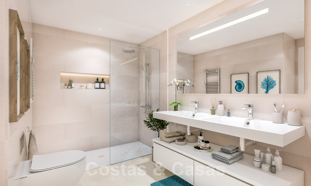 Appartements de luxe contemporains neufs à vendre dans un complexe au bord de la mer dans le centre de Fuengirola 40230