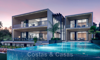 Très élégante villa de luxe sur plan avec une vue imprenable sur la mer et le golf à vendre à Benahavis, Marbella 20393 