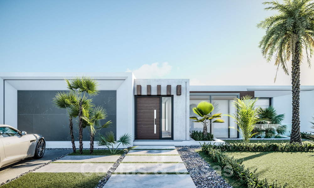 Très élégante villa de luxe sur plan avec une vue imprenable sur la mer et le golf à vendre à Benahavis, Marbella 20395