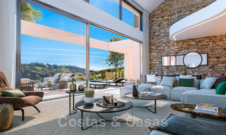 Fantastiques villas à bâtir avec permis de construire et vue panoramique sur la mer à vendre à Marbella Est 36436 