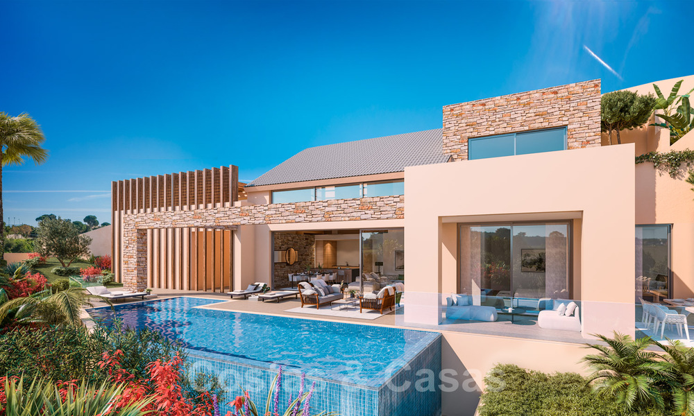 Fantastiques villas à bâtir avec permis de construire et vue panoramique sur la mer à vendre à Marbella Est 36440