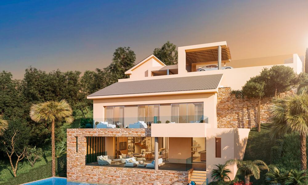 Fantastiques villas à bâtir avec permis de construire et vue panoramique sur la mer à vendre à Marbella Est 36442