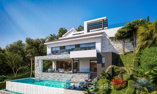 Fantastiques villas à bâtir avec permis de construire et vue panoramique sur la mer à vendre à Marbella Est 36446 