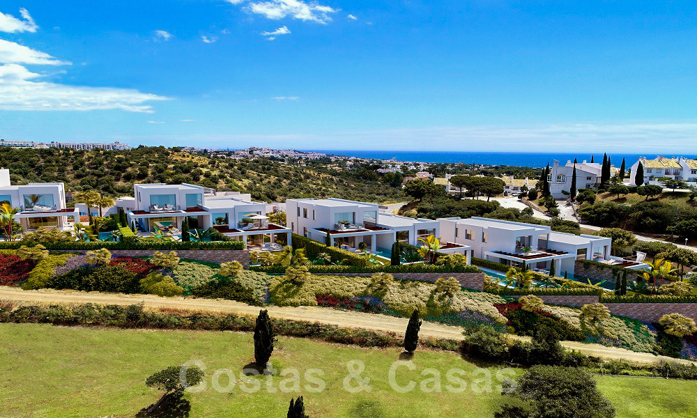 Villas jumelées modernes neuves avec vue imprenable sur la mer à vendre, East Marbella 20557