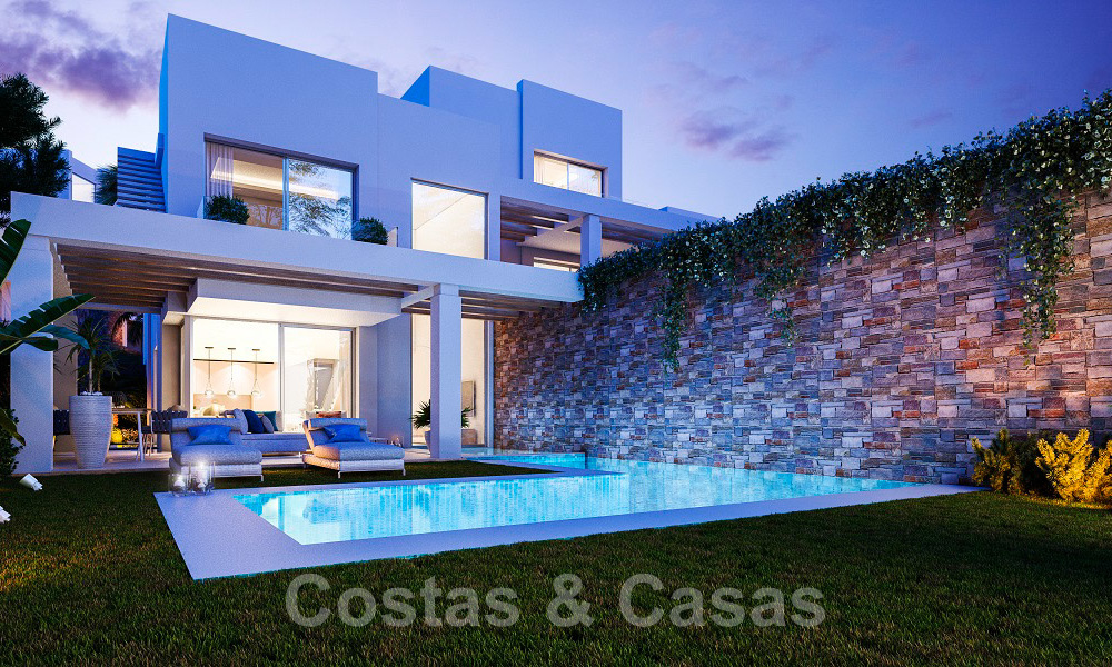 Villas jumelées modernes neuves avec vue imprenable sur la mer à vendre, East Marbella 20564
