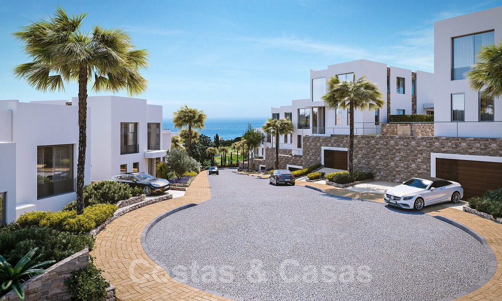 Villas jumelées modernes neuves avec vue imprenable sur la mer à vendre, East Marbella 20566