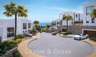 Villas jumelées modernes neuves avec vue imprenable sur la mer à vendre, East Marbella 20566 