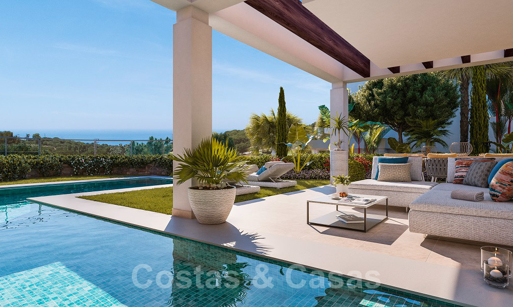 Villas jumelées modernes neuves avec vue imprenable sur la mer à vendre, East Marbella 20567