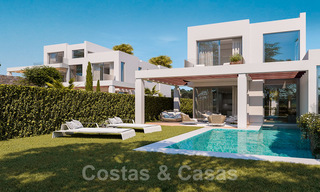 Villas jumelées modernes neuves avec vue imprenable sur la mer à vendre, East Marbella 20568 