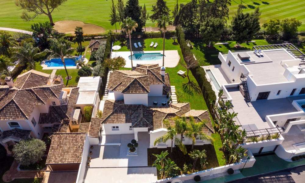 Impressionnante villa de style Méditerranée moderne, en première ligne de golf à vendre, Nueva Andalucía, Marbella 21352
