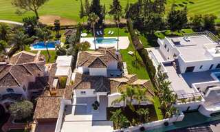 Impressionnante villa de style Méditerranée moderne, en première ligne de golf à vendre, Nueva Andalucía, Marbella 21352 