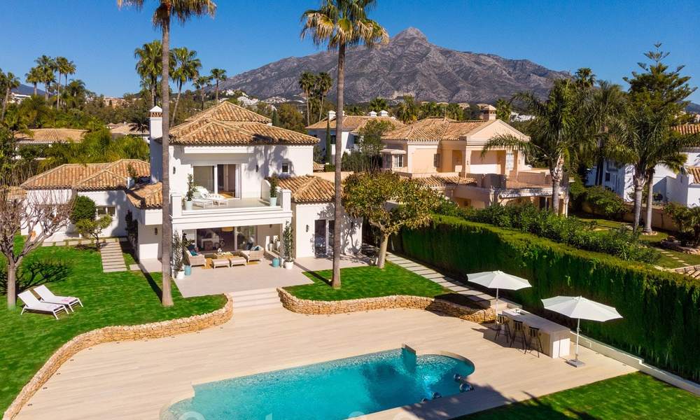 Impressionnante villa de style Méditerranée moderne, en première ligne de golf à vendre, Nueva Andalucía, Marbella 21354