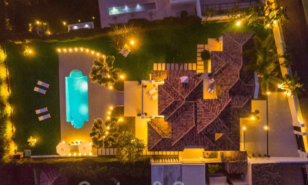 Impressionnante villa de style Méditerranée moderne, en première ligne de golf à vendre, Nueva Andalucía, Marbella 21359