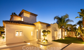 Impressionnante villa de style Méditerranée moderne, en première ligne de golf à vendre, Nueva Andalucía, Marbella 21367 