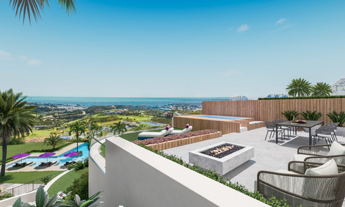 Appartements modernes directement sur un golf, dans un complexe de luxe avec Spa et magnifiques vues sur la mer, La Cala de Mijas - Costa del Sol 23250