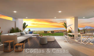 Nouveaux appartements modernes et élégants avec vue panoramique sur la montagne et la mer à vendre dans les collines d'Estepona 27714 